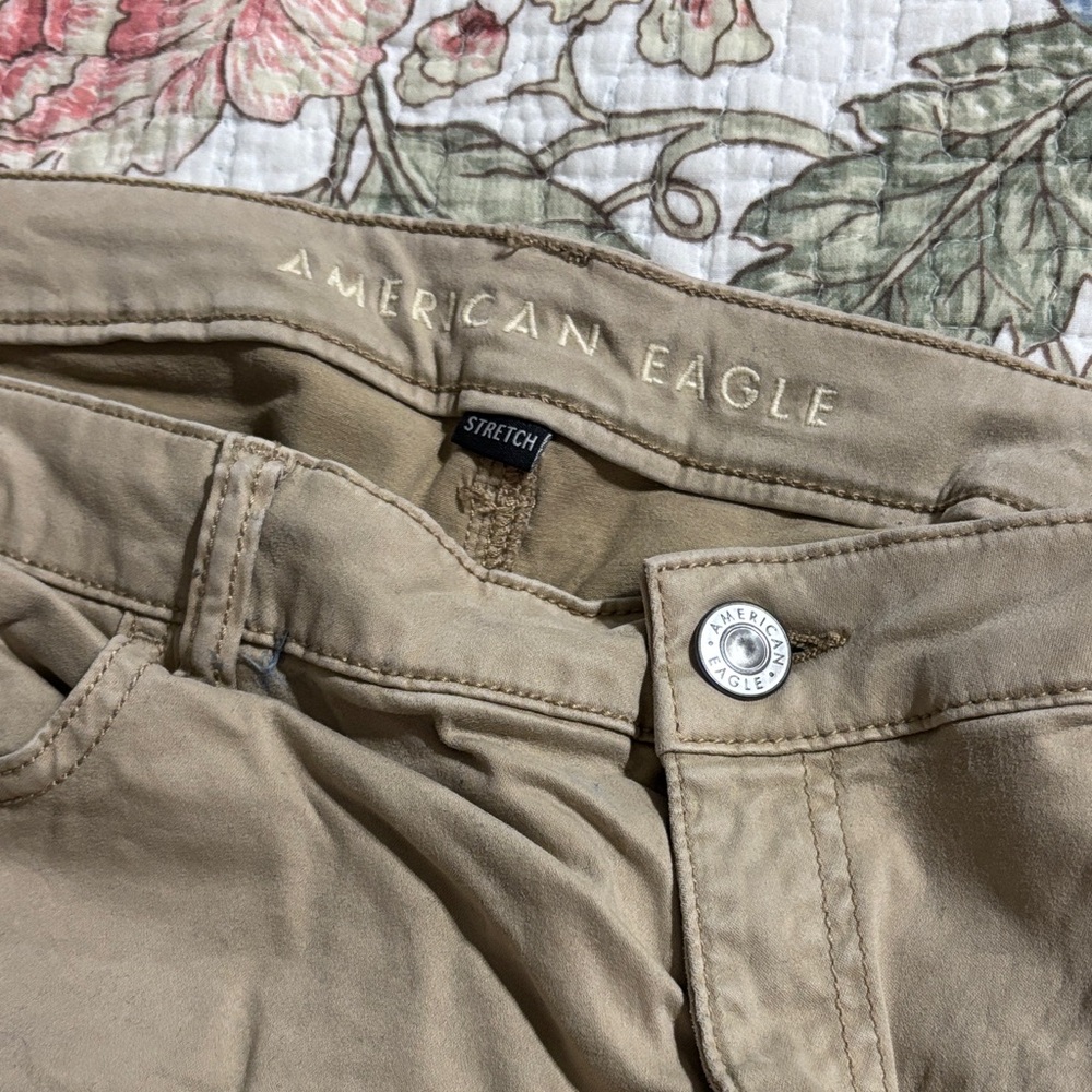 American Eagle Outfitters Stretch Khaki Pants - Tan - Picture 2 of 3
